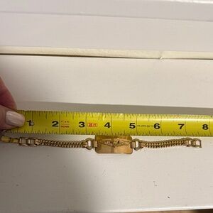 Gold Chain Bracelet Peerless 1-40 10K RGP Eagle Emblem